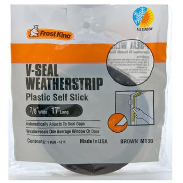 Thermwell Products Thermwell M13BH 0.88 in. x 17 ft. Brown V-Flex Weather-Strip 329250 - main